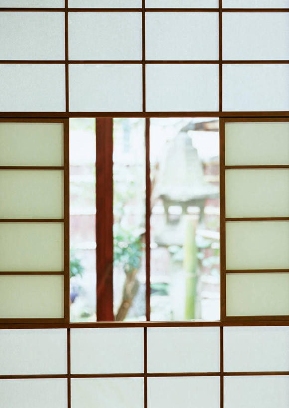 无人,竖图,室内,白天,正面,植物,窗户,门,拉门,移门,玻璃窗,树,树木,绿色,自然,生长,成长,障子,纸门,拉窗,纸拉窗,纸拉门,彩图