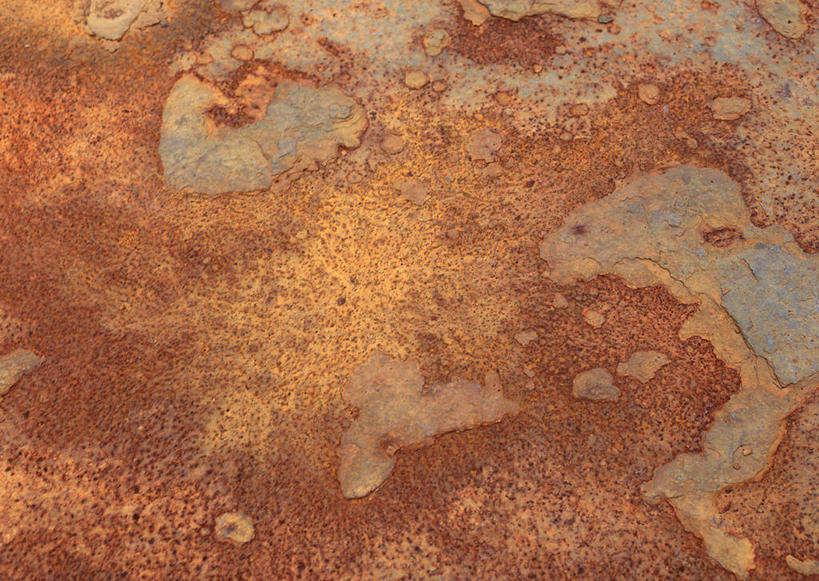 无人,横图,室外,特写,白天,正面,建材,建筑,静物,生锈,钢材,纹路,金属,材料,纹理,墙,墙壁,墙面,黄色,建造,钢板,腐蚀,侵蚀,肌理,腐化,锈迹斑斑,彩图