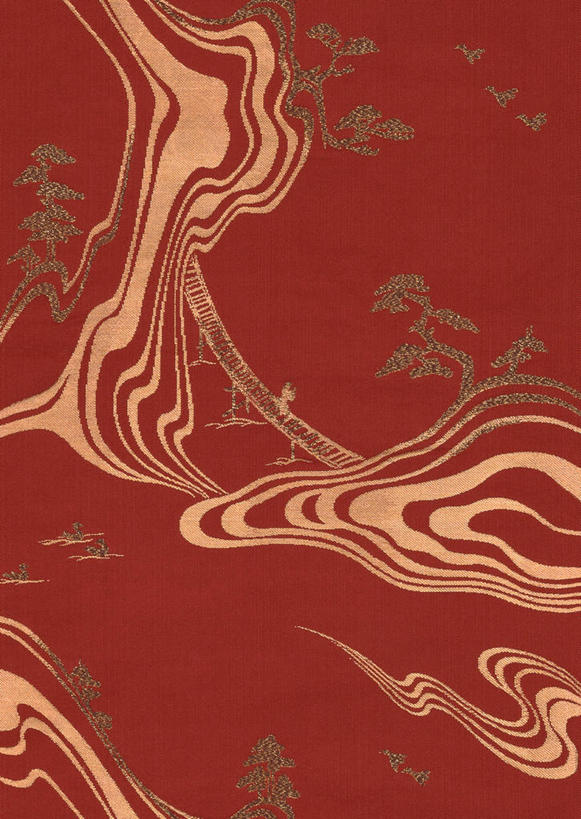 无人,竖图,室内,白天,正面,松树,刺绣,花纹,条纹,艺术,装饰,手工艺品,文化,红色,工艺品,华丽,修饰,苏绣,点缀,高雅,斑纹,坚定,自信心,品位,衬托,美观,雅致,雅观,长寿,贞洁,彩图,女红,针绣,针黹,黹