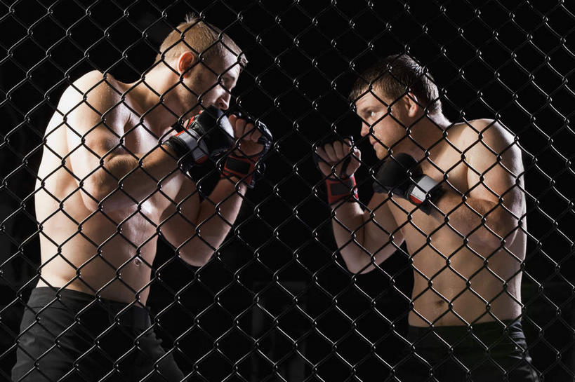 西方人,两个人,拳击手,站,横图,室内,白天,正面,锻炼,比赛,运动,拳击,金属制品,欧洲,欧洲人,准备,阴影,反射,金属,影子,铁丝网,注视,裸露,相视,黑色,观察,看,站着,面对面,击打,观看,对视,察看,互视,关注,打斗,裸,相对,相看,对手,铁蒺藜,体育,男人,男性,年轻男性,中年男性,白种人,拳击家,拳击运动员,站立,半身,彩图,健身