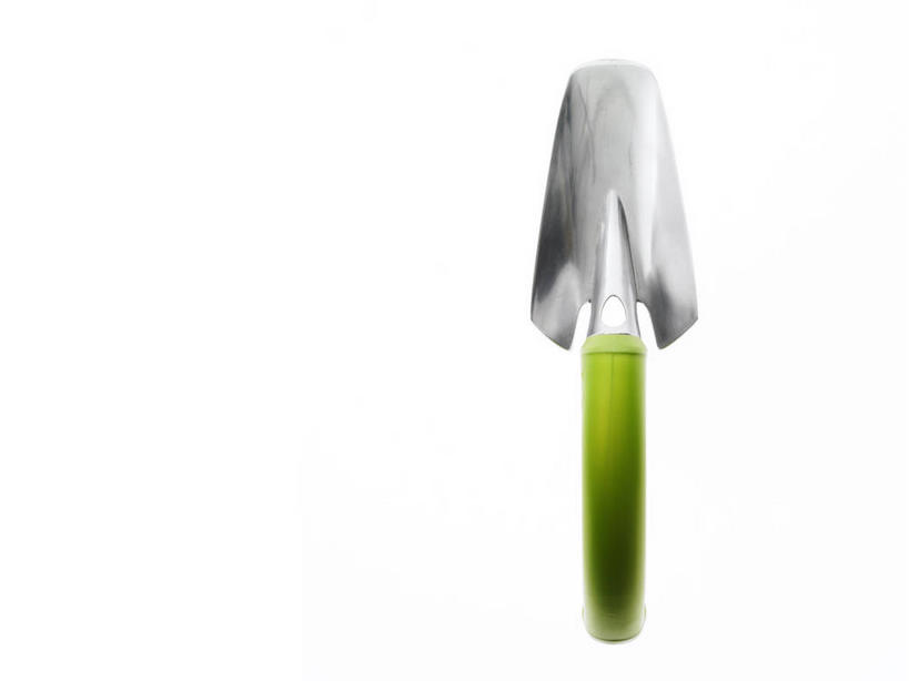 无人,横图,室内,特写,白天,白色背景,正面,静物,金属制品,金属,铲子,一个,绿色,摄影,影棚,单个,彩图,影棚拍摄,拍摄,手铲