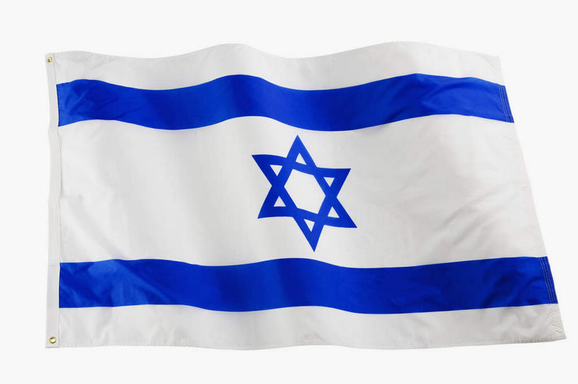 无人,横图,俯视,室内,特写,白天,白色背景,静物,旗帜,国旗,以色列,亚洲,一面,条纹,飘扬,星星,蓝色,白色,星形,摄影,影棚,飘逸,飞扬,西亚,五角形,以色列国,旗,五角星,彩图,高角度拍摄,影棚拍摄,拍摄,以色列国旗