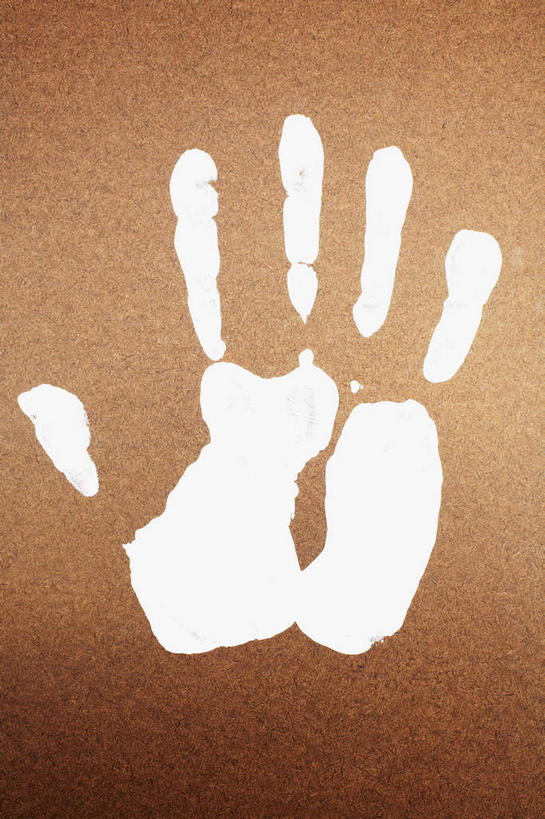 无人,竖图,室内,特写,白天,正面,阴影,棕色背景,反射,影子,摄影,影棚,手印,张开五指,指模,彩图,影棚拍摄,拍摄,五指张开