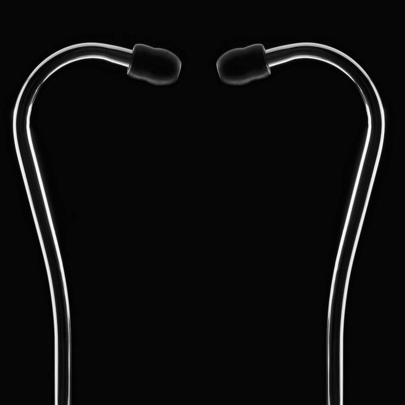 无人,方图,室内,特写,白天,正面,静物,黑色背景,一个,听诊器,摄影,影棚,单个,医疗设备,医疗器械,医疗工具,检测工具,彩图,影棚拍摄,拍摄