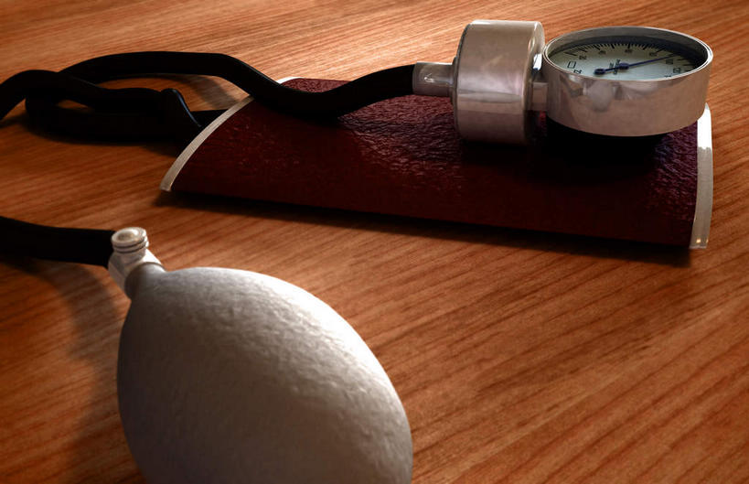 无人,横图,俯视,室内,特写,白天,地板,静物,测量,刻度,地面,木地板,一个,单个,测量工具,医疗设备,血压计,医疗器械,量具,量仪,血压表,彩图,高角度拍摄