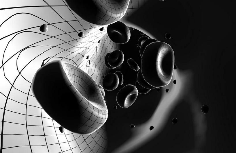 无人,横图,黑白,插画,室内,特写,白天,正面,数码,科技,静物,阴影,黑色背景,网络,医学,细胞,高光,几何,计算机图形,合成,图画,画,人体,电脑合成图,数码合成图,生物学,血细胞,破裂,分裂,漫画,生理学,写实,具体,具象,细胞分裂,有丝分裂,割裂,盘据,肾,决裂