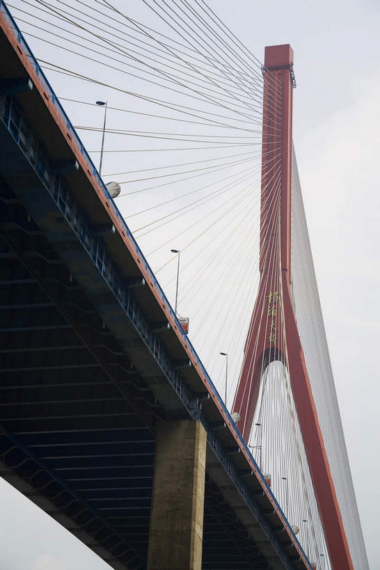 无人,栏杆,竖图,室外,白天,仰视,旅游,度假,标志建筑,大桥,地标,建筑,桥梁,上海,中国,亚洲,一排,整齐,并列,并排,乌云,云,阴天,云朵,围栏,斜拉桥,塔,桥,云彩,娱乐,建设,护栏,排列,红色,天空,绳子,天,享受,休闲,旅游胜地,放松,杨浦大桥,绳索,申,昏暗,阴沉,队列,缆绳,平行,杨浦区,东亚,上海市,中华人民共和国,沪,华东地区,斜张桥,彩图,低角度拍摄,宁国路