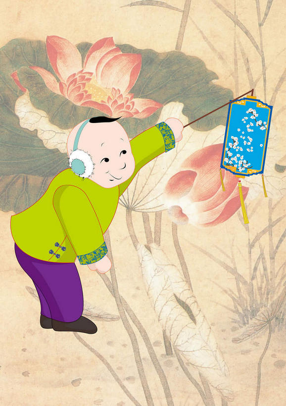东方人,儿童,一个人,无人,站,笑,微笑,露齿笑,竖图,室内,白天,侧面,绘画,纯洁,莲花,照明,亚洲,仅一个男性,仅一个人,握,服装,艺术,装饰,盛开,灯笼,纸灯笼,池塘,水池,枝条,古典,花蕾,注视,黄种人,文化,花,花瓣,花朵,鲜花,树枝,一朵,一个,小孩,衣服,蓝色,工艺品,灯具,花苞,花蕊,观察,看,品味,站着,仅一个小孩,温暖,可爱,童年,童趣,握着,服饰,单个,耳罩,观看,保暖,华丽,照亮,美术,点缀,察看,高雅,富贵,神圣,衣着,御寒,照明设备,穿着,关注,国画,水墨画,耳套,童真,烂漫,无邪,纯净,美学,衬托,美观,雅致,雅观,六月花神,正直,耳护,耳暖,水墨,衣饰,虬枝,枝杈,天真,鞭蕖,鞭蓉,芙蕖,菡萏,荷花,六月春,藕花,水旦,水芙蓉,水华,水芸,溪客,男孩,男人,男性,亚洲人,孩子,站立,彩图,全身,男生,中国画