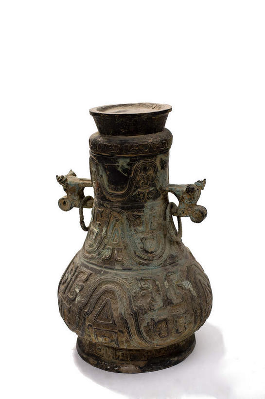 无人,竖图,俯视,室内,特写,白天,白色背景,静物,金属制品,金属,壶,水壶,一个,茶壶,摄影,影棚,单个,摄影棚,青铜,青铜器,彩图,高角度拍摄,影棚拍摄,拍摄,青铜制品,西周颂壶