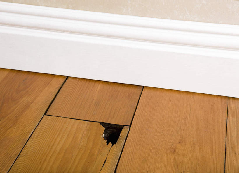 无人,横图,俯视,室内,特写,白天,地板,静物,装饰,墙,地面,破坏,破损,木地板,墙壁,墙面,保护,华丽,修饰,损坏,点缀,紧固,牢固,衬托,美观,雅致,雅观,踢脚板,壁脚线,踢脚线,贴脚线,彩图,高角度拍摄