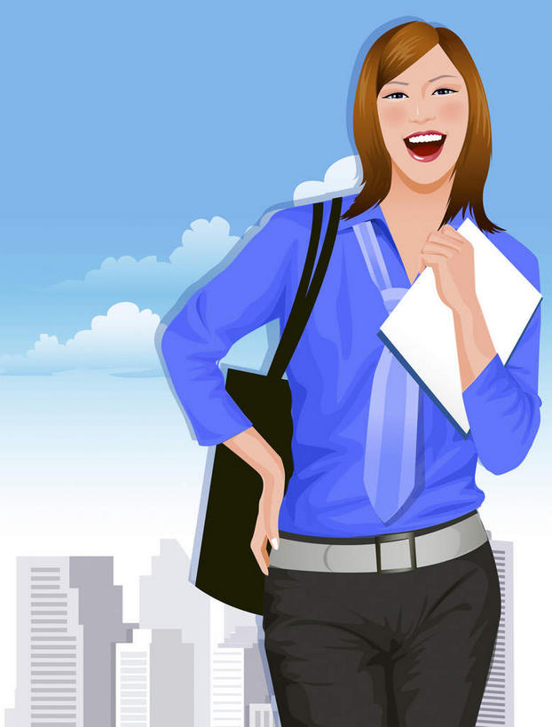 一个人,无人,高楼大厦,站,笑,微笑,露齿笑,竖图,插画,室内,白天,正面,职员,数码,科技,大厦,建筑,摩天大楼,仅一个年轻女性,仅一个女性,仅一个人,阴影,网络,包,材料,档案,公文包,文件,云,云朵,高光,几何,计算机图形,合成,云彩,图画,注视,画,黄色,蓝色,白云,蓝天,天空,资料,天,观察,看,站着,晴朗,公事包,观看,电脑合成图,数码合成图,察看,关注,文档,漫画,写实,具体,具象,年轻女性,女人,女性,白领,商人,上班族,晴空,站立,半身,彩图,大楼,高层建筑,高楼,摩天楼,短发,白领阶层,办公室职员