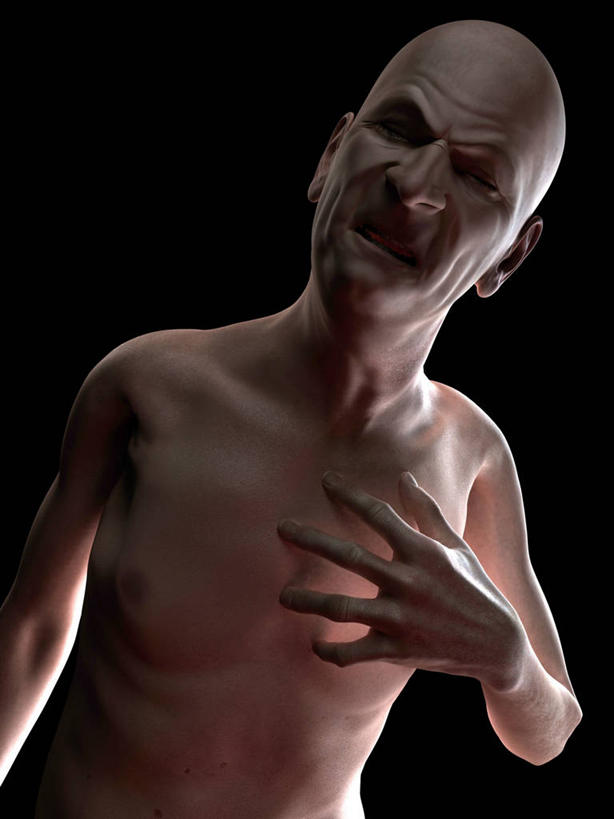 西方人,一个人,无人,站,闭眼,竖图,插画,室内,白天,正面,数码,科技,欧洲,欧洲人,仅一个男性,仅一个人,仅一个中年男性,阴影,网络,高光,几何,计算机图形,合成,图画,裸露,画,站着,疼痛,赤裸,电脑合成图,数码合成图,疾病,合成图,痛苦,裸,漫画,写实,具体,具象,疾苦,苦楚,心血管病,心血管疾病,心脏病,循环系统疾病,男人,男性,中年男性,白种人,闭眼睛,闭着眼,闭着眼睛,站立,半身,彩图