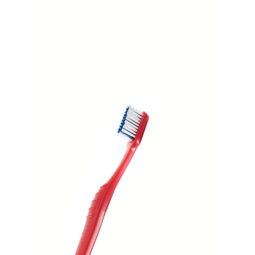 无人,方图,俯视,室内,特写,白天,白色背景,静物,一把,牙刷,红色,日用品,摄影,影棚,洗漱用品,彩图,高角度拍摄,影棚拍摄,拍摄