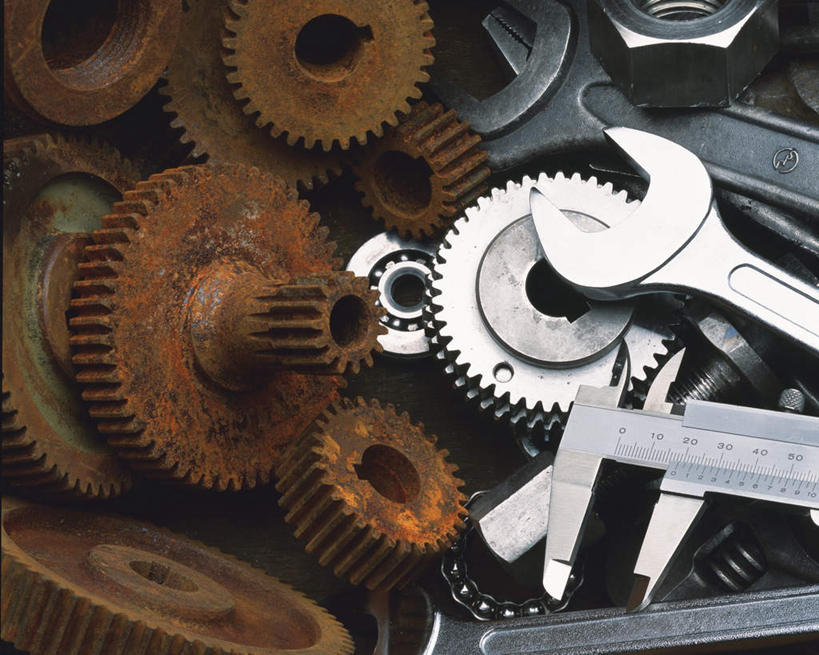 无人,横图,俯视,室内,白天,零件,齿轮,连接,组合,生锈,测量,工具,刻度,尺,机械,铁锈,扳手,测量工具,链接,锈迹,精密,五金,尺子,紧固,游标卡尺,拼接,拼凑,精准,精细,量具,量仪,拼合,凑集,聚合,撮合,链结,牢固,卡尺,标卡尺,量爪,主尺,深度尺,扳头,游标尺,彩图,高角度拍摄