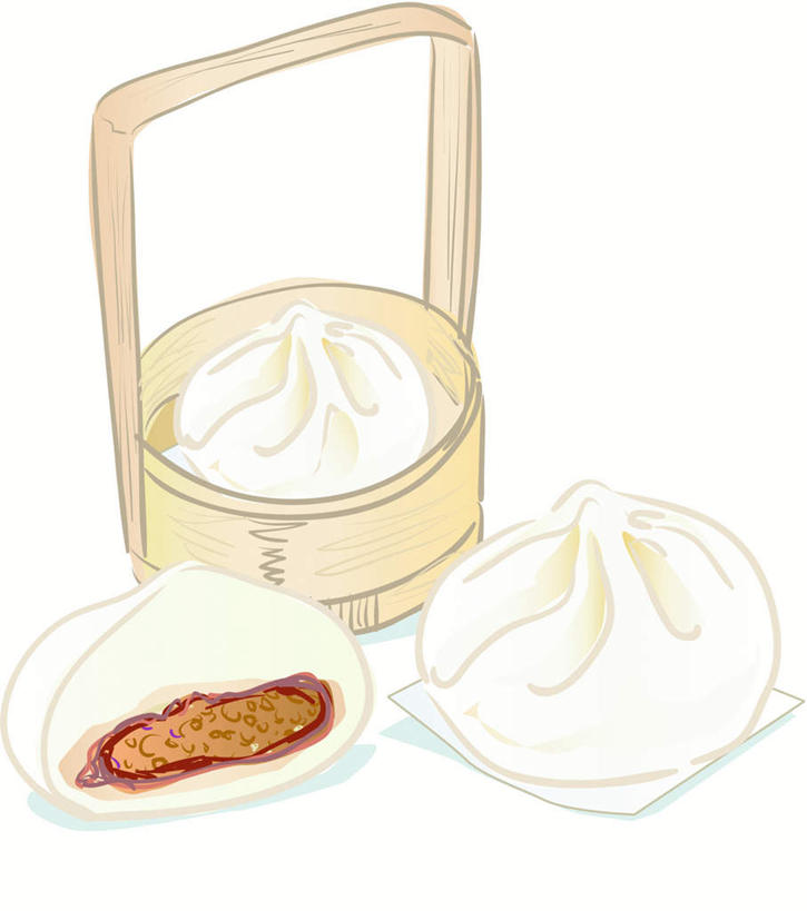 面食,蒸笼,无人,竖图,插画,室内,特写,白天,白色背景,正面,数码,科技,一张,许多,阴影,网络,面,肉,食品,包子,高光,几何,计算机图形,合成,图画,肉类,画,食物,三个,一个,白纸,单个,电脑合成图,数码合成图,三维,漫画,肉食,鲜肉包,写实,具体,具象,三维图形,彩图