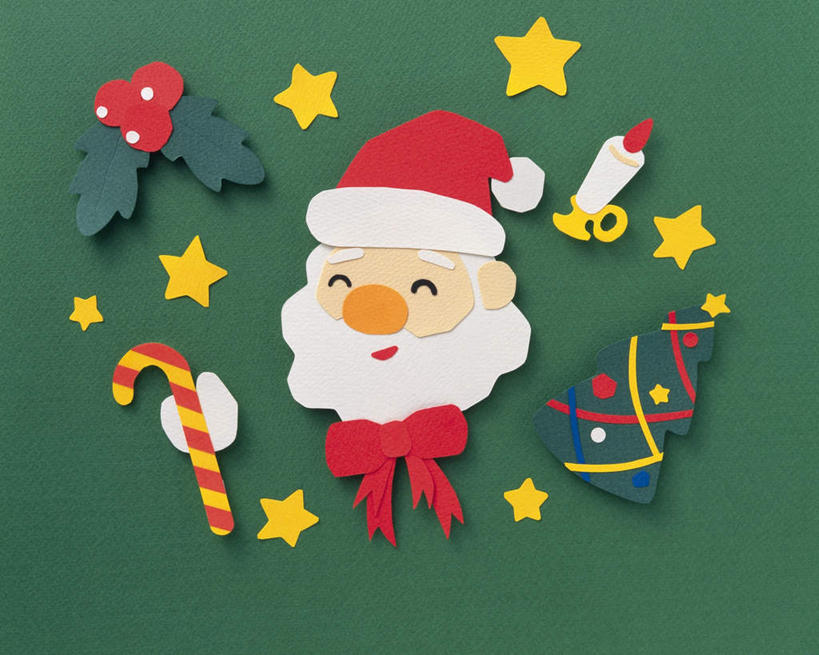 无人,横图,俯视,室内,特写,白天,植物,叶子,圣诞节,圣诞老人,绿色背景,节日,庆祝,艺术,纸艺,手工艺品,星星,食品,糖,糖果,甜点,甜品,绿叶,圣诞树,文化,树,树木,食物,绿色,自然,工艺品,甜食,庆典,星形,嫩叶,摄影,影棚,生长,成长,纪念,贴纸,高雅,五角形,硬糖,拐杖糖,自信心,品位,叶,叶片,五角星,彩图,高角度拍摄,影棚拍摄,拍摄