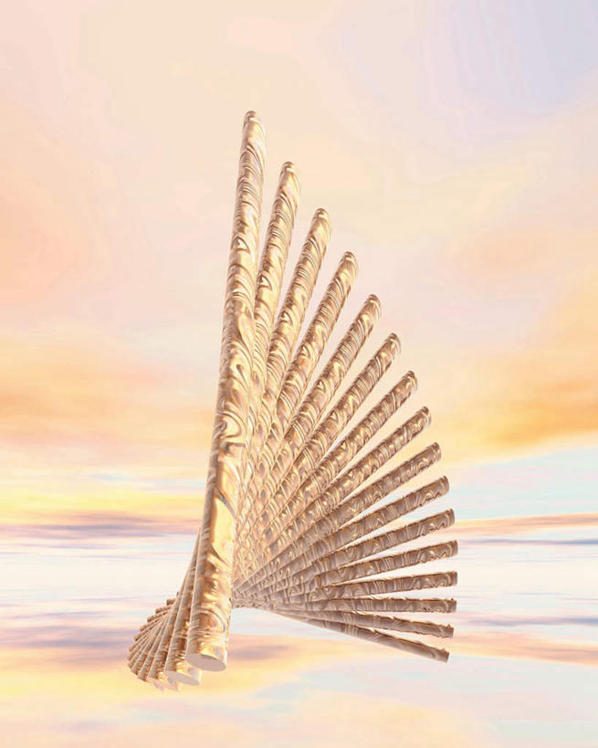 无人,竖图,室内,白天,正面,数码,科技,一排,阴影,整齐,光线,网络,影子,云,云朵,高光,几何,计算机图形,扭曲,合成,云彩,石柱,排列,蓝色,白云,蓝天,天空,阳光,天,扇形,晴朗,电脑合成图,数码合成图,队列,写实,具体,具象,晴空,彩图