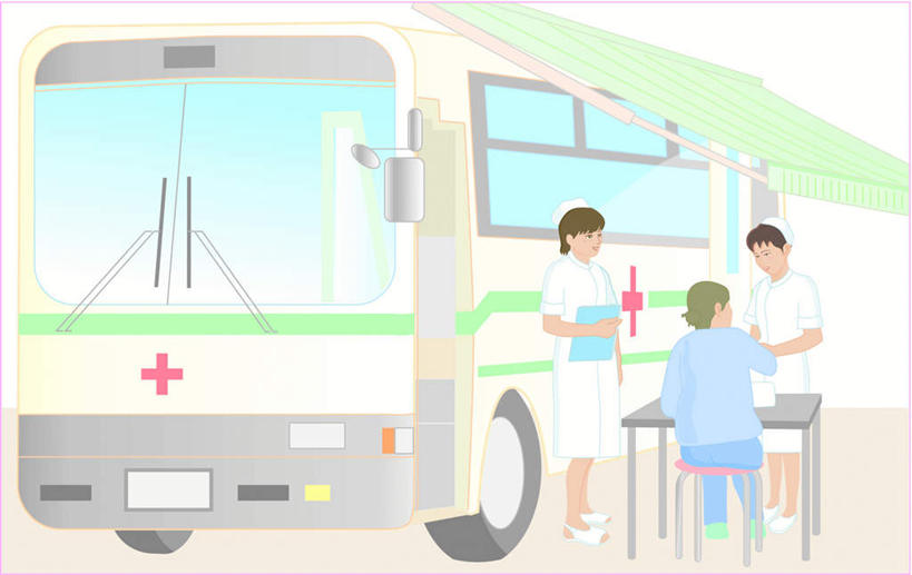 东方人,背部,无人,三个人,病人,护士,站,坐,笑,微笑,横图,插画,室内,白天,正面,工作服,制服,数码,科技,桌子,公共汽车,椅子,亚洲,阴影,网络,材料,档案,文件,巴士,公交车,高光,几何,计算机图形,合成,图画,黄种人,车,画,资料,交通工具,站着,打针,电脑合成图,数码合成图,白衣天使,文档,抽血,漫画,写实,具体,具象,义务献血,工作制服,年轻女性,女人,女性,亚洲人,患者,就医者,站立,坐着,彩图,全身,工作套服