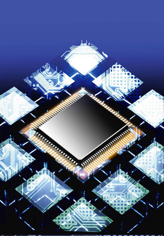 心脏,无人,竖图,俯视,室内,白天,数码,科技,一排,许多,阴影,蓝色背景,整齐,网络,高光,几何,计算机图形,合成,排列,芯片,电脑合成图,数码合成图,中央处理器,运算,队列,核心,处理器,写实,具体,具象,计算机,彩图,高角度拍摄