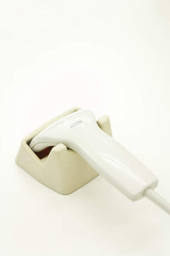 无人,竖图,俯视,室内,特写,白天,白色背景,静物,分析,一个,摄影,影棚,单个,扫描,条形码扫描器,条形码阅读器,彩图,高角度拍摄,影棚拍摄,拍摄