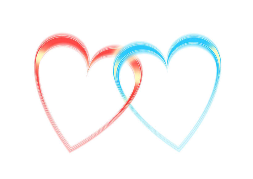 无人,交叉,横图,室内,特写,白天,正面,爱情,数码,科技,阴影,爱心,网络,高光,几何,计算机图形,浪漫,合成,两个,红色,温暖,温馨,心形,恩爱,交织,电脑合成图,数码合成图,和睦,写实,具体,具象,相交,交集,穿插,心型,彩图,融洽