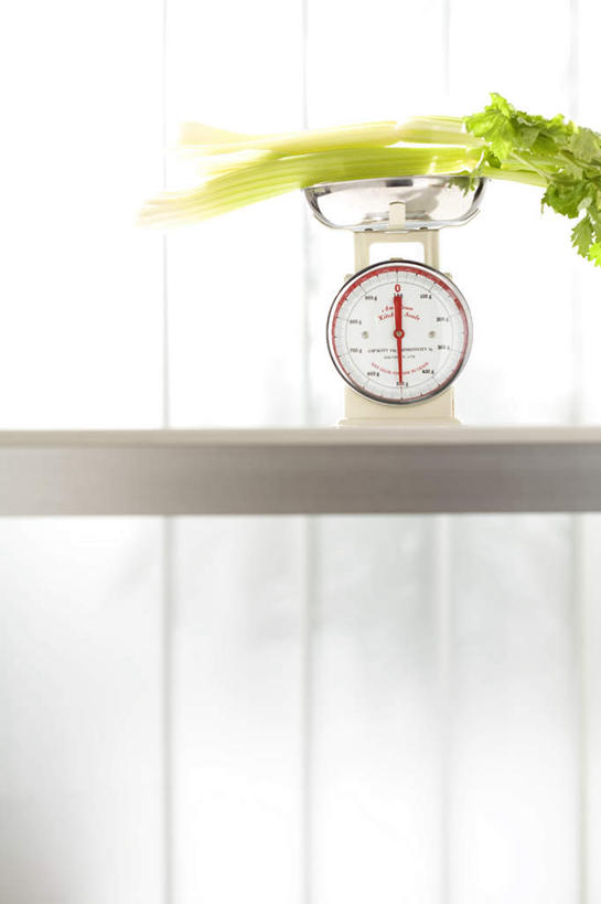 无人,竖图,室内,特写,白天,正面,仪器,桌面,桌子,芹菜,蔬菜,叶子,朦胧,模糊,新鲜,食品,绿叶,食物,一个,嫩叶,有机食品,绿色食品,单个,衡量,计量,台秤,衡器,叶,叶片,秤,药芹,水芹,旱芹,彩图