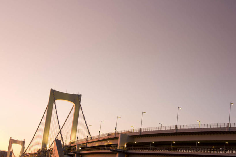 无人,横图,室外,白天,仰视,旅游,度假,日出,美景,太阳,大桥,立交桥,路灯,桥梁,照明,东京,日本,亚洲,一排,许多,整齐,景观,云,云朵,高架,斜拉桥,桥,灯光,彩虹大桥,朝霞,晨曦,黎明,云彩,娱乐,灯,排列,白云,天空,阳光,自然,天,享受,休闲,金色,景色,放松,照亮,照明设备,队列,自然风光,东亚,本州,关东地方,本州岛,日本国,东京都,日本彩虹大桥,朝阳,彩图,低角度拍摄,破晓