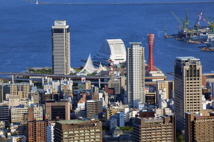 无人,高楼大厦,码头,横图,俯视,航拍,室外,白天,度假,海浪,海洋,美景,城市风光,城市,大厦,港口,建筑,摩天大楼,日本,亚洲,阴影,光线,影子,景观,浪花,娱乐,阳光,海水,享受,休闲,景色,放松,鸟瞰,海景,东亚,本州,本州岛,日本国,近畿地方,近畿,兵库,兵库县,大海,风浪,海,海水的波动,近岸浪,涌浪,彩图,高角度拍摄,摆渡口,埠头,大楼,渡口,渡头,港湾,高层建筑,高楼,海港,货运码头,口岸,摩天楼,商港