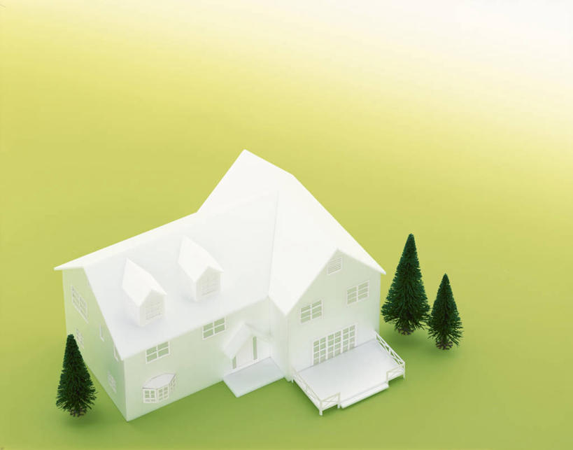 无人,横图,俯视,室外,特写,白天,植物,静物,三棵,一座,绿色背景,阴影,立体,反射,空间,影子,树,树木,绿色,白色,自然,模型,规划,摄影,影棚,生长,成长,直观,建筑模型,建筑设计,设计,彩图,高角度拍摄,影棚拍摄,拍摄