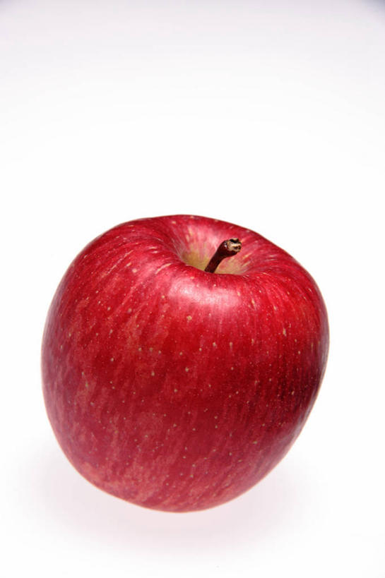 无人,竖图,俯视,室内,特写,白天,白色背景,苹果,水果,新鲜,生食,食品,果实,食物,一个,红色,红苹果,摄影,有机食品,绿色食品,影棚,单个,彩图,高角度拍摄,影棚拍摄,拍摄