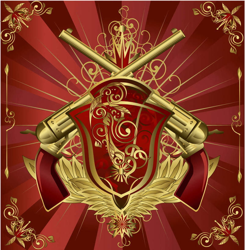 无人,竖图,插画,室内,白天,正面,竞争,数码,科技,对抗,阴影,红色背景,花纹,盛开,冲突,网络,高光,几何,计算机图形,合成,花蕾,图画,破坏,画,花,花瓣,花朵,鲜花,花苞,花蕊,武器,战争,盾牌,手枪,盾,损坏,电脑合成图,数码合成图,攻击,威胁,对立,矛盾,兵器,斑纹,左轮手枪,防御,漫画,枪械,写实,具体,具象,敌对,挫败,斗争,抗拒,抗衡,杀伤,威慑,危险,彩图