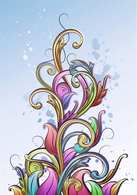 无人,竖图,插画,室内,白天,正面,数码,科技,叶子,阴影,蓝色背景,装饰,网络,高光,几何,计算机图形,古典,合成,图画,画,嫩叶,华丽,修饰,点缀,电脑合成图,数码合成图,漫画,巴洛克风格,写实,具体,具象,衬托,美观,雅致,雅观,古典文化,叶,叶片,彩图