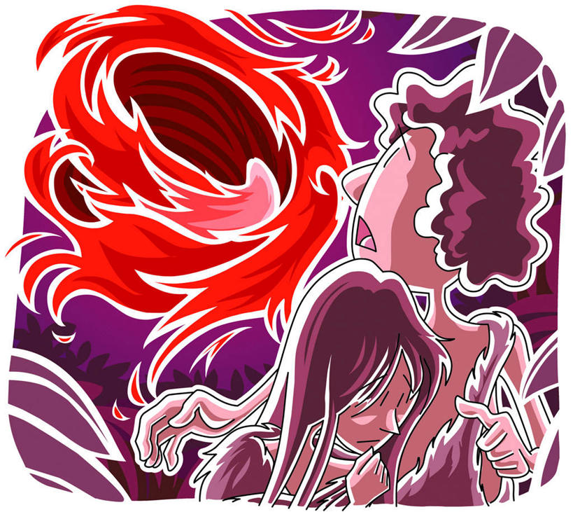 西方人,无人,两个人,站,抱,横图,插画,室内,白天,正面,残酷,数码,科技,欧洲,欧洲人,阴影,网络,高光,几何,计算机图形,合成,图画,注视,画,看,站着,抱着,观看,害怕,电脑合成图,数码合成图,搂着,胆怯,关注,漫画,结果,恐慌,写实,具体,具象,畏惧,责任,惊惧,后果,实际,现实,暴虐,残暴,惨酷,严酷,男人,男性,年轻男性,年轻女性,女人,女性,白种人,怀抱,搂,搂抱,相抱,拥抱,站立,半身,彩图