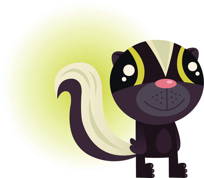 无人,站,横图,插画,室内,白天,白色背景,正面,数码,科技,哺乳动物,野生动物,阴影,网络,高光,几何,计算机图形,合成,图画,画,一只,动物,站着,可爱,活泼,电脑合成图,数码合成图,臭鼬,漫画,写实,具体,具象,臭味,异味,站立,彩图,全身