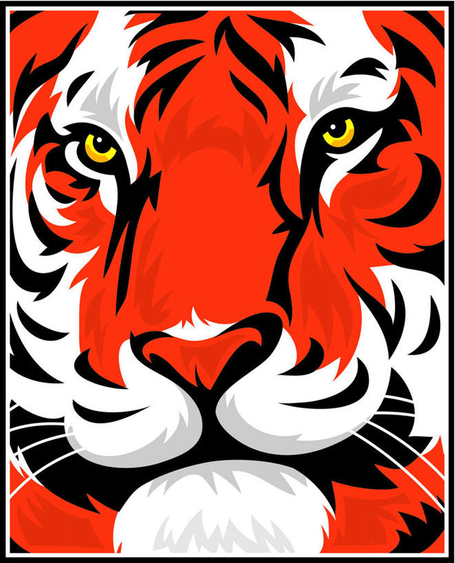 脸,头,脸颊,无人,竖图,插画,室内,白天,正面,数码,科技,哺乳动物,虎,野生动物,阴影,花纹,网络,高光,几何,计算机图形,合成,图画,注视,画,一只,动物,观察,看,橙色,观看,电脑合成图,数码合成图,察看,关注,斑纹,凶猛,漫画,写实,具体,具象,虎纹,残暴,凶残,头部,脸部,脸蛋,面部,老虎,半身,彩图