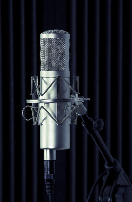 无人,舞台,音乐厅,竖图,室内,特写,白天,正面,静物,阴影,反射,布幕,影子,音乐,一只,话筒,麦克风,扩音器,话筒架,传声器,微音器,表演台,彩图,演奏厅