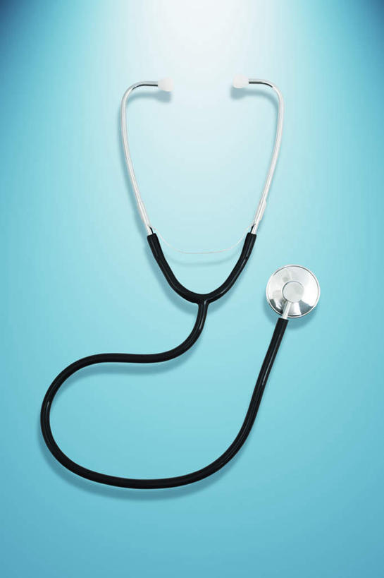 无人,竖图,俯视,室内,白天,蓝色背景,一个,听诊器,摄影,影棚,单个,医疗设备,彩图,高角度拍摄,影棚拍摄,拍摄