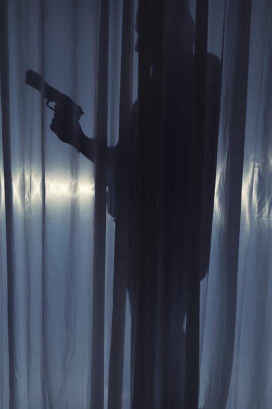 西方人,一个人,站,举,竖图,室内,白天,侧面,竞争,窗帘,欧洲,欧洲人,仅一个男性,仅一个人,对抗,握,阴影,装饰,冲突,反射,影子,拿,拿着,破坏,仅一个年轻男性,托,站着,武器,战争,握着,手枪,华丽,修饰,损坏,点缀,犯罪,攻击,威胁,对立,矛盾,兵器,间谍,防御,盗窃,偷窃,敌对,挫败,斗争,抗拒,抗衡,衬托,美观,雅致,雅观,杀伤,威慑,小偷,窃贼,盗贼,贼,偷盗,危险,男人,男性,年轻男性,白种人,举起,举手,举着,向上举,向上伸,向上托,站立,半身,彩图,特工,特务