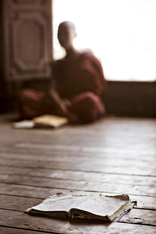 东方人,秃头,一个人,和尚,坐,盘腿,竖图,室内,白天,正面,地板,书籍,亚洲,仅一个男性,仅一个人,一排,朦胧,模糊,整齐,地面,注视,黄种人,木地板,排列,仅一个年轻男性,观察,看,观看,察看,队列,关注,僧袍,男人,男性,年轻男性,亚洲人,光头,无发,书,图书,比丘,高僧,僧,僧侣,僧人,沙弥,修行僧,盘腿而坐,盘膝,盘着腿的,盘着腿坐,双腿交叉,坐着,彩图,全身