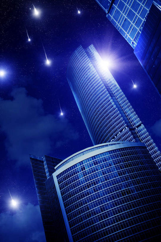 无人,高楼大厦,竖图,室外,夜晚,仰视,度假,办公楼,流星,美景,城市风光,城市,大厦,建筑,摩天大楼,写字楼,夜景,景观,文化,娱乐,自然,楼宇,祈祷,享受,休闲,商务楼,景色,放松,许愿,祈求,天体,天文,天文学,彩图,低角度拍摄,大楼,高层建筑,高楼,摩天楼