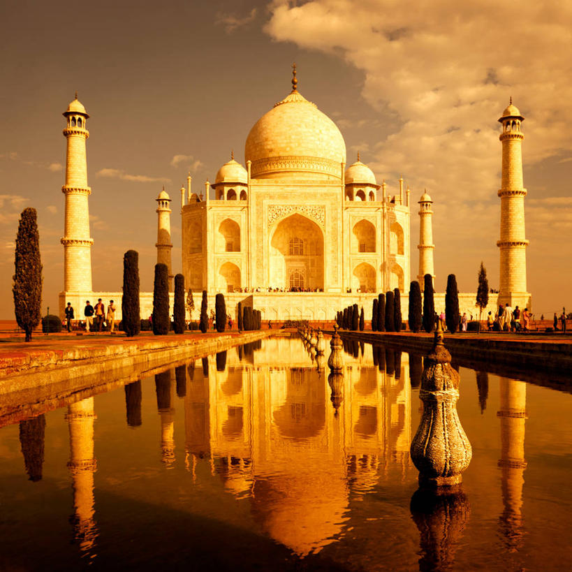 无人,方图,室外,白天,正面,旅游,度假,名胜古迹,日落,植物,地标,泰姬陵,印度,亚洲,阴影,遗迹,光线,影子,池塘,水池,晚霞,霞光,云,云朵,落日,云彩,古迹,文物,娱乐,古建筑,树,树木,绿色,白云,阳光,自然,黄昏,享受,休闲,旅游胜地,彩霞,放松,生长,成长,陵墓,南亚,古文明,世界文化遗产,泰姬.马哈尔陵,伊斯兰建筑,泰姬玛哈,世界七大奇迹,夕照,薄暮,泰吉.玛哈尔陵,夕阳,彩图,傍晚,斜阳,标志性建筑