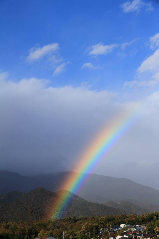 无人,竖图,室外,白天,正面,旅游,度假,彩虹,美景,山,山脉,树林,植物,日本,亚洲,阴影,光线,影子,景观,山峰,云,云朵,山峦,云彩,娱乐,树,树木,蓝色,绿色,白云,蓝天,天空,阳光,自然,群山,天,享受,休闲,景色,放松,生长,晴朗,成长,自然风光,东亚,本州,本州岛,日本国,近畿地方,近畿,滋贺,滋贺县,县厅,大津市,虹,虹桥,七彩虹,晴空,天虹,彩图,大津