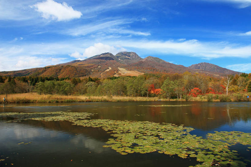 无人,横图,室外,白天,正面,旅游,度假,草地,草坪,湖,湖泊,美景,山,山脉,水,植物,日本,亚洲,阴影,光线,影子,湖面,景观,山峰,水流,水面,云,云朵,山峦,云彩,娱乐,草,树,树木,蓝色,绿色,白云,倒影,蓝天,天空,阳光,自然,湖水,群山,天,享受,休闲,景色,放松,生长,晴朗,成长,倒映,自然风光,东亚,本州,本州岛,日本国,中部地方,新潟,新潟县,反照,晴空,彩图,妙高市,妙高山