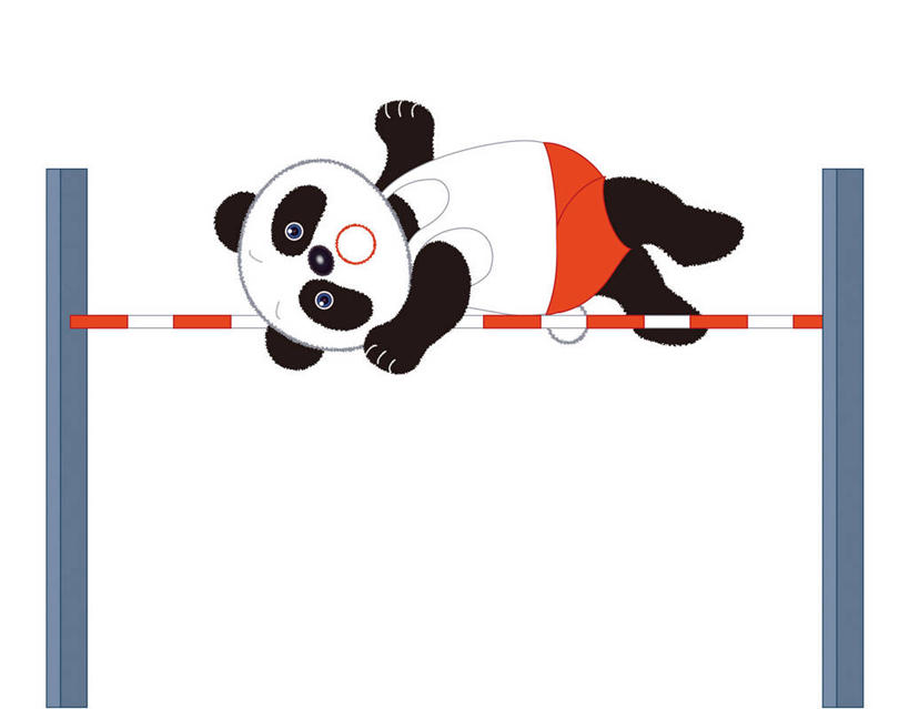 无人,跳,横图,插画,室内,白天,白色背景,侧面,运动服,锻炼,快乐,比赛,运动,竞争,数码,科技,跳高,野生动物,熊猫,阴影,服装,网络,吉祥物,半空,高光,几何,计算机图形,合成,图画,注视,娱乐,画,一只,衣服,动物,观察,看,张嘴,休闲,奥林匹克,奥运,可爱,服饰,活泼,观看,电脑合成图,数码合成图,察看,体育运动,衣着,合成图,穿着,关注,大熊猫,漫画,张大嘴巴,写实,具体,具象,猫熊,衣饰,横杆,体育,跳高运动,张开嘴,跳跃,彩图,全身,健身,奥运会,奥林匹克运动,北京奥运会,运动装