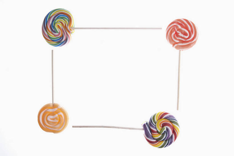 无人,横图,俯视,室内,特写,白天,白色背景,一排,整齐,棒棒糖,食品,糖,糖果,甜点,甜品,四根,食物,排列,甜食,摄影,影棚,队列,彩图,高角度拍摄,影棚拍摄,拍摄