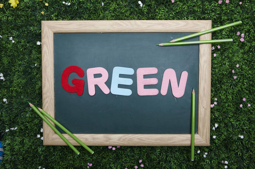 横图,俯视,室内,特写,白天,草地,草坪,植物,盛开,英文,笔,标志,文字,字符,字母,办公用品,花蕾,标识,文具,草,花,花瓣,花朵,鲜花,粉色,绿色,铅笔,学习用品,黑板,花苞,花蕊,教学,英文字母,文具用品,五支,耐磨,教学黑板,彩图,高角度拍摄