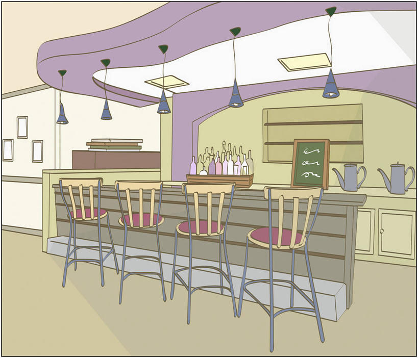 无人,餐厅,横图,插画,照片,室内,白天,白色背景,正面,数码,科技,吧台,餐桌,桌子,椅子,照明,阴影,网络,壶,灯光,高光,几何,计算机图形,合成,图画,吊灯,灯,画,水壶,茶壶,容器,黑板,灯具,服务台,教学,摄影,餐台,吧椅,照亮,电脑合成图,数码合成图,合成图,照明设备,漫画,写实,具体,具象,吧台椅,酒吧椅,耐磨,教学黑板,相片,彩图,拍摄,照相,餐馆,饭店,饭馆,酒吧台