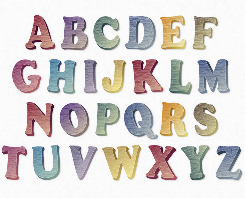 无人,横图,室内,特写,白天,白色背景,正面,静物,一排,许多,整齐,并列,并排,英文,标志,文字,字符,字母,很多,标识,排列,摄影,影棚,英文字母,队列,平行,彩图,影棚拍摄,拍摄