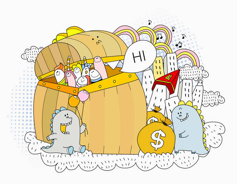 无人,站,坐,举,笑,微笑,露齿笑,横图,插画,室内,白天,白色背景,正面,钱,美元,数码,科技,袋子,阴影,装饰,网络,英文,标志,钱币,文字,字符,塑料,字母,高光,几何,计算机图形,美金,音乐,合成,图画,麻袋,注视,标识,画,气球,容器,塑料制品,箱子,观察,看,托,站着,橡胶,金融,恐龙,经济,观看,储藏,英文字母,华丽,修饰,点缀,电脑合成图,数码合成图,察看,节拍,合成图,储存,关注,美圆,乐符,音符,凶猛,漫画,流通,贸易,橡胶制品,符头,符干,符尾,乐章,写实,具体,具象,衬托,美观,雅致,雅观,宝物,灭尽,灭绝,史前动物,凶残,货币,美元符号,现金,宝箱,举起,举手,举着,向上举,向上伸,向上托,站立,坐着,彩图,全身,宝贝,贮存