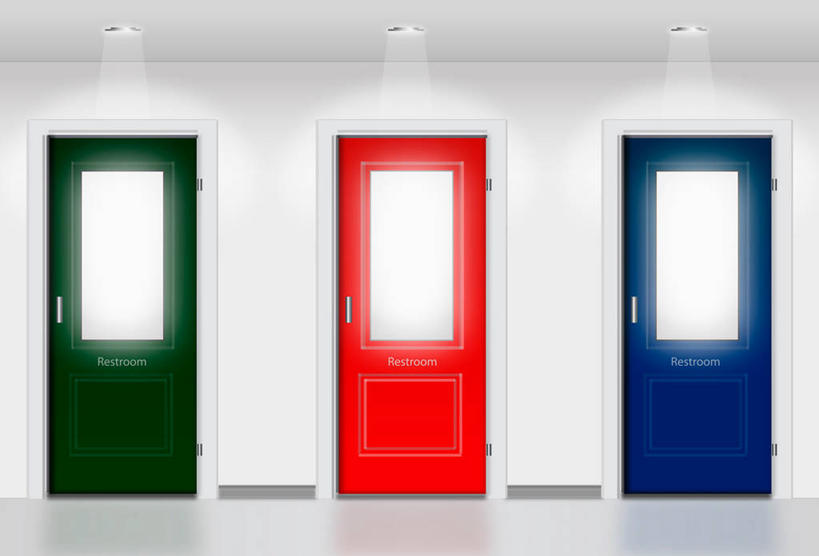 无人,横图,插画,室内,白天,正面,数码,科技,门,卫生间,洗手间,照明,阴影,光线,网络,影子,墙,灯光,高光,几何,计算机图形,合成,图画,顶灯,墙壁,墙面,灯,画,红色,蓝色,绿色,白色,灯具,门框,照亮,电脑合成图,数码合成图,合成图,照明设备,漫画,公厕,公共厕所,写实,具体,具象,厕所,彩图